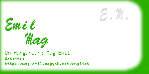 emil mag business card